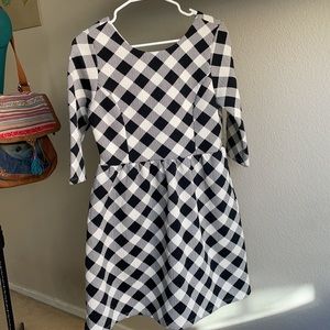 Black and White Quilt Cottagecore Winter Dress